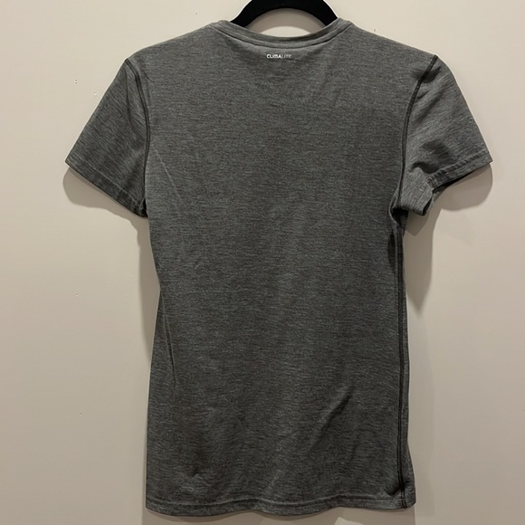 Adidas Short Sleeve Running Top, Light Grey, Size S, EUC - Picture 2 of 4